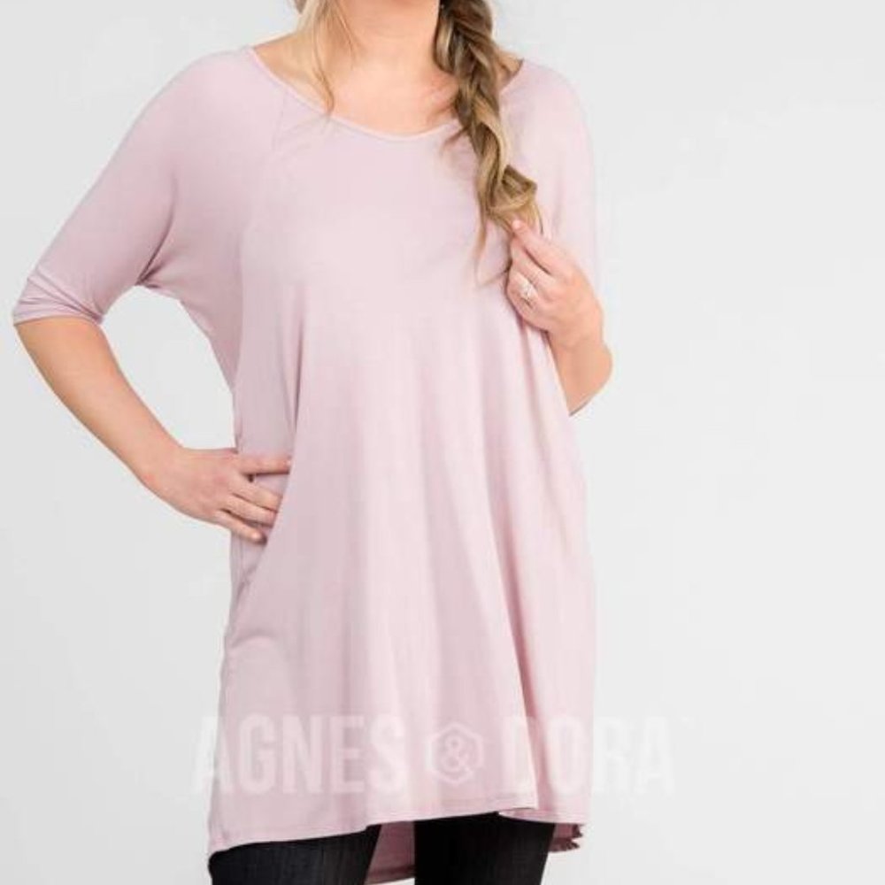 Agnes & Dora NWT Love Tunic Pale Mauve size XXS  0 - 00